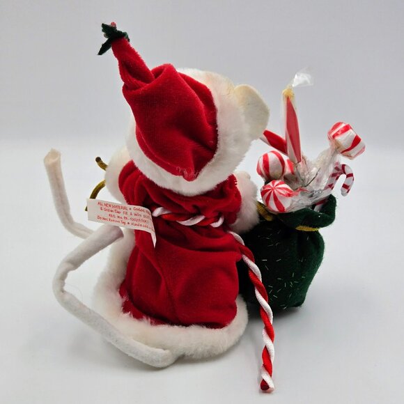 Annalee 2005 Mouse Santa Peppermint Sticks Christmas Figure Candy Read - Picture 13 of 16